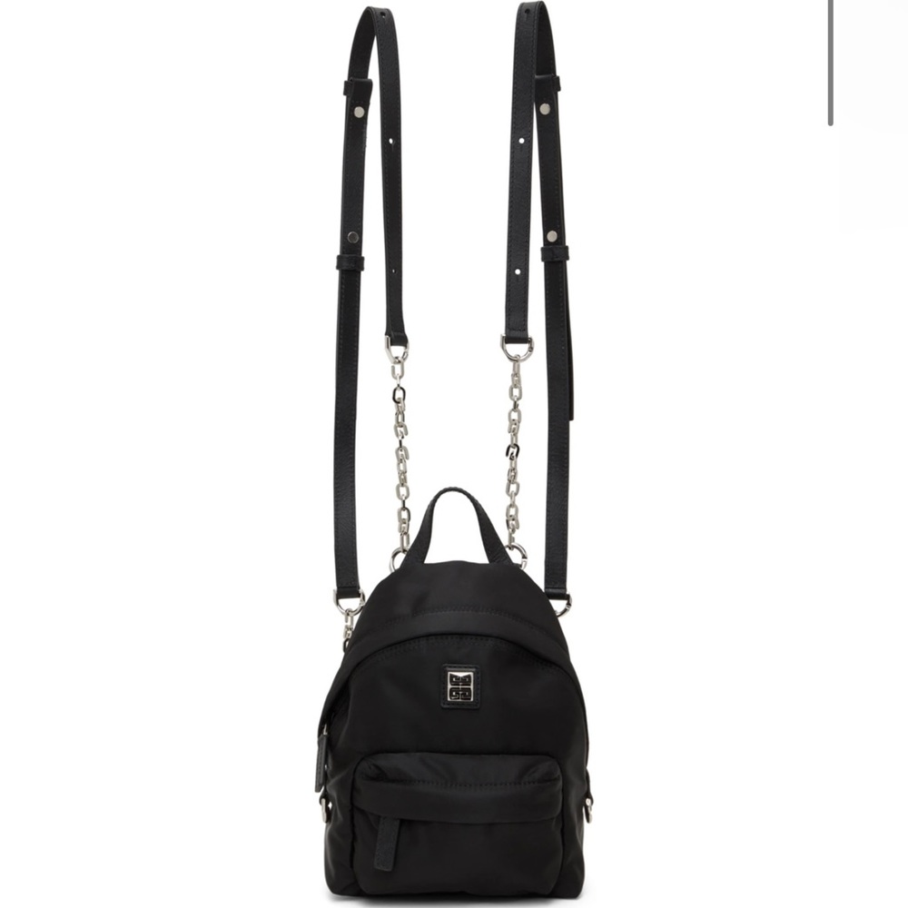 Mini 4G black backpack in satin nylon